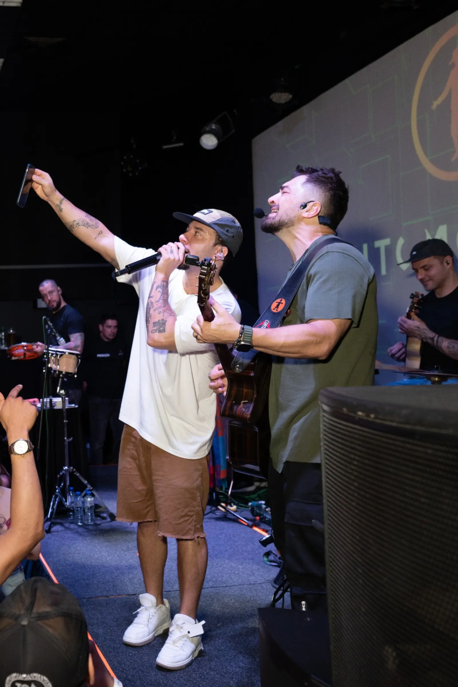 Artist taking a selfie with fans at Kino Events House