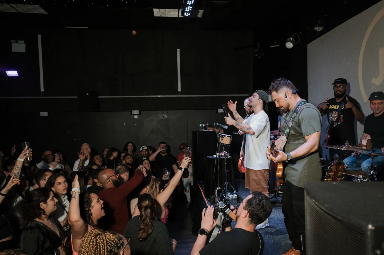 Band performing for the crowd at Kino Events House